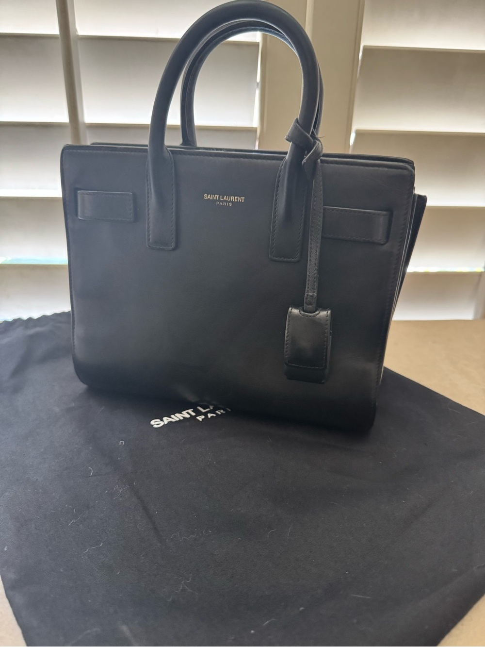 Saint Laurent Black Sac De Jour Nano